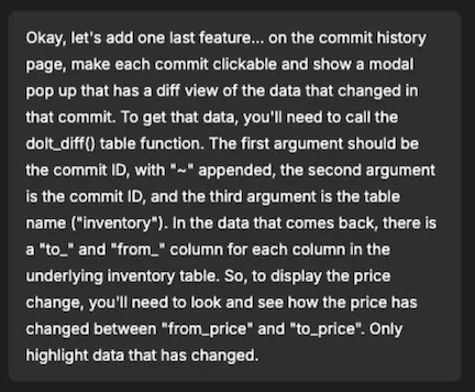 Bolt commit diff prompt