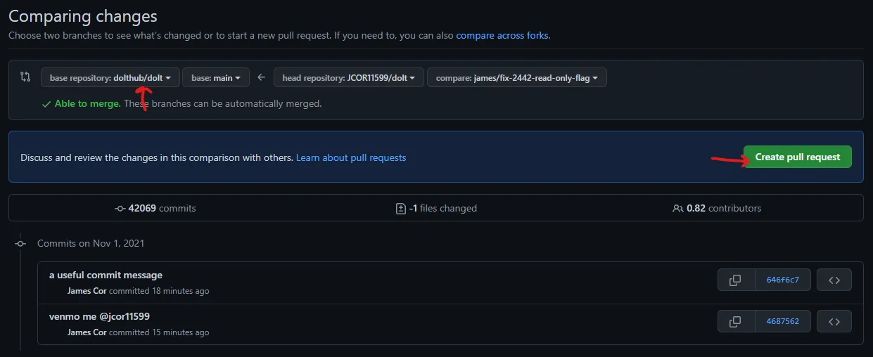 Create Pull Request