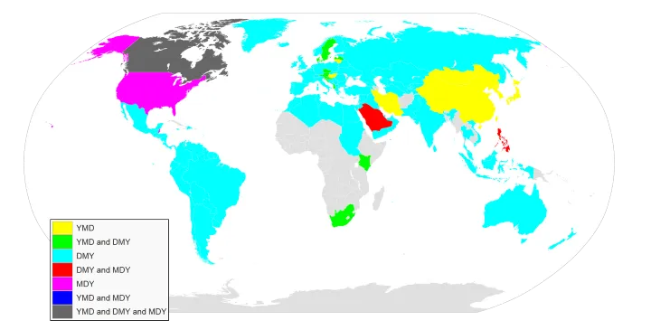date formats of the world
