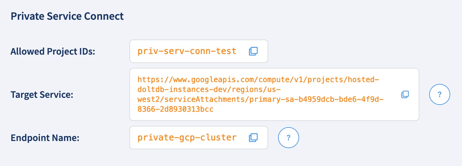Get Target Service and Endpoint Name