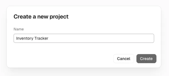 v0.app: New Project Button