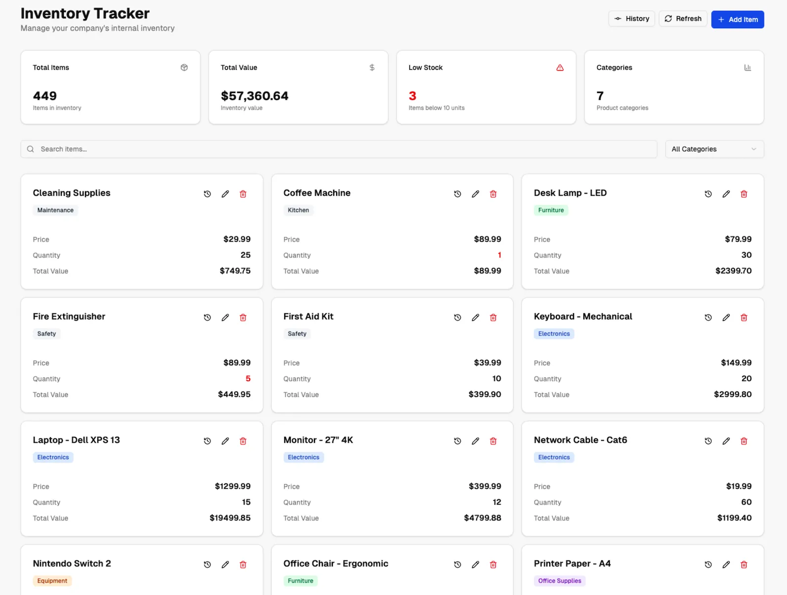 Vercel v0.app Inventory Tracking App