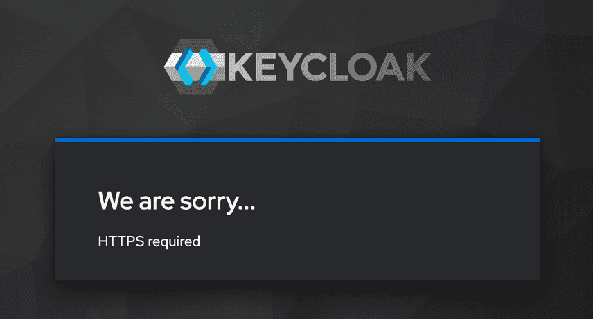 Keycloak https error