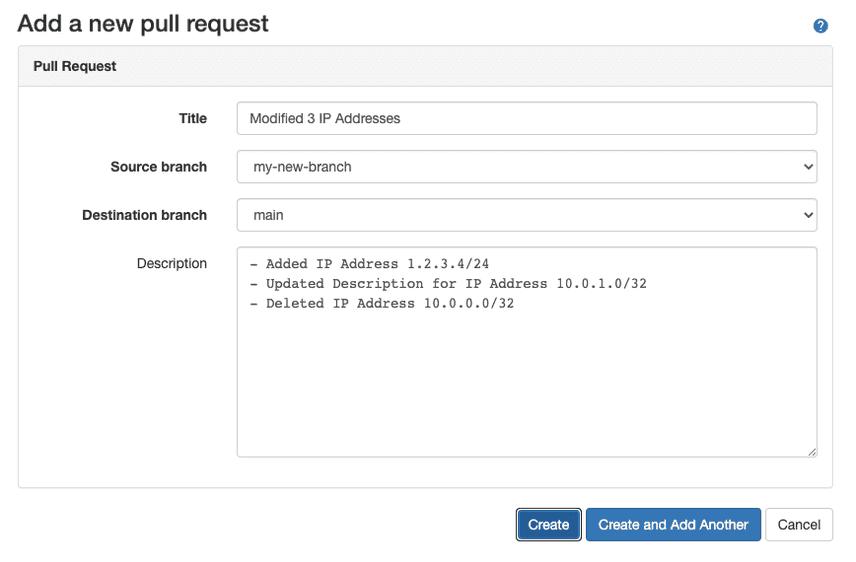 Pull Request Form