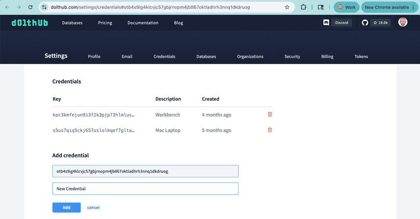 DoltHub New Login