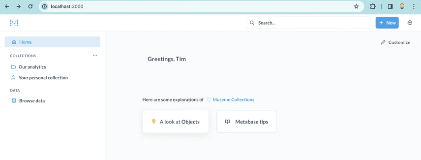 Metabase Welcome
