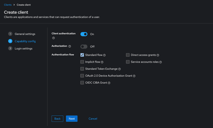 oidc create client 2