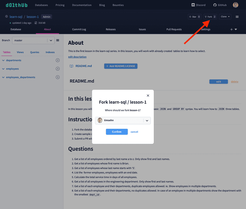 Fork learn-sql