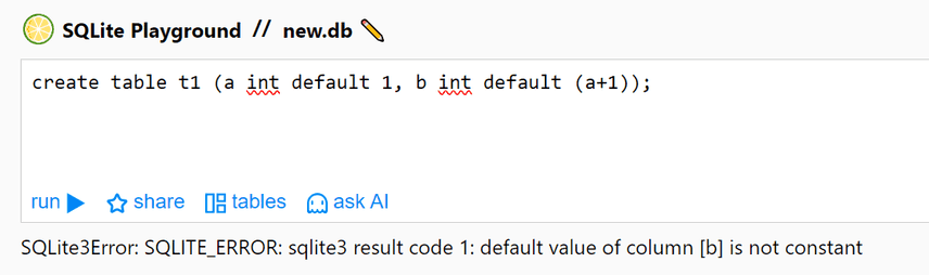 sqlite3 column defaults