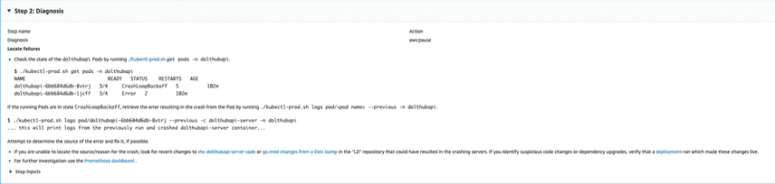 Runbook Diagnosis Stage