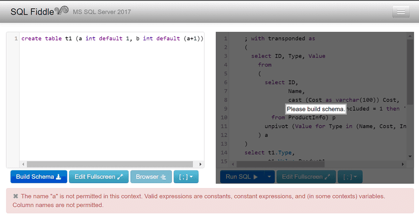 sql server column defaults