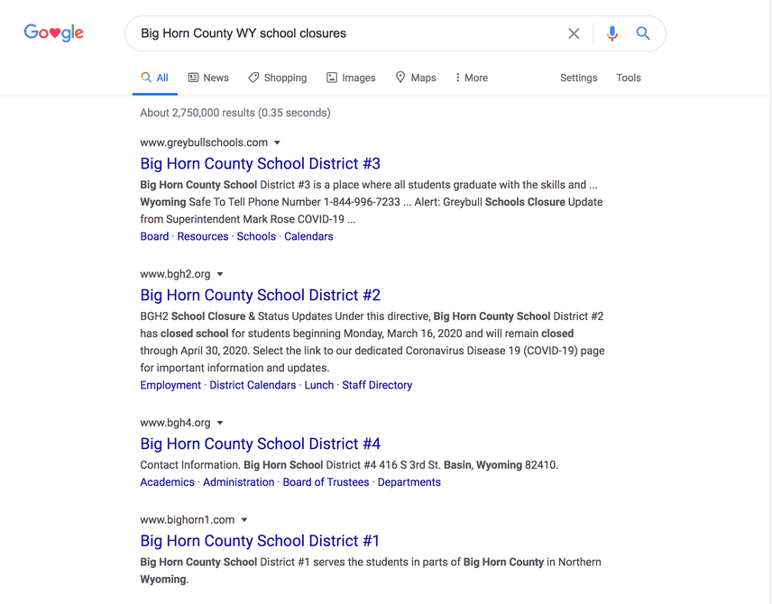 Big Horn County google search