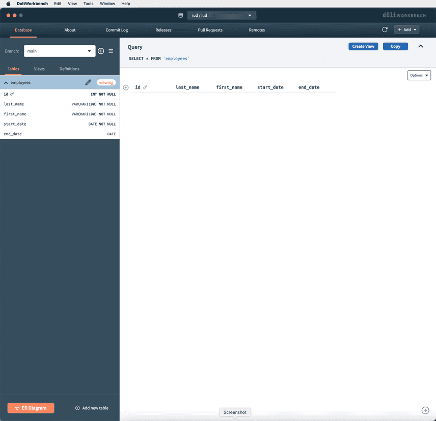 Workbench IUD Database