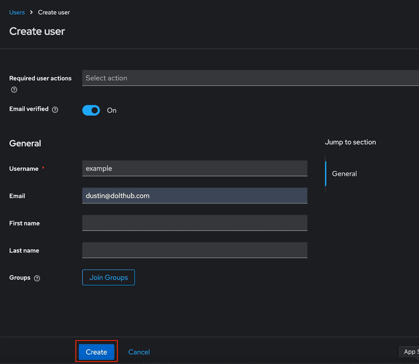 Keycloak new user