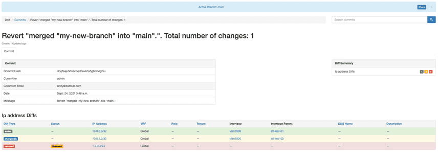 Revert Commit Diff