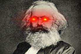 Marx with laser eyes