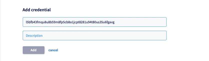 Add Dolt client credentials