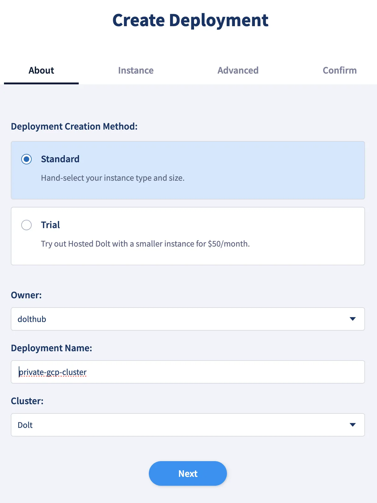 Create Deployment
